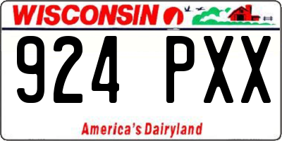 WI license plate 924PXX