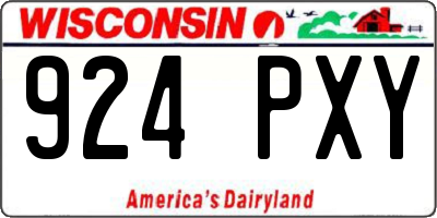 WI license plate 924PXY