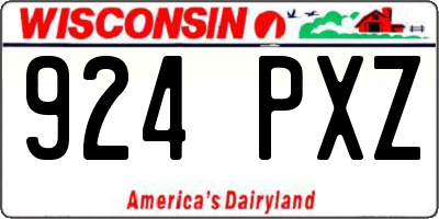WI license plate 924PXZ
