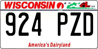 WI license plate 924PZD