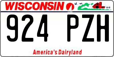 WI license plate 924PZH