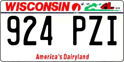 WI license plate 924PZI