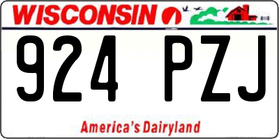 WI license plate 924PZJ