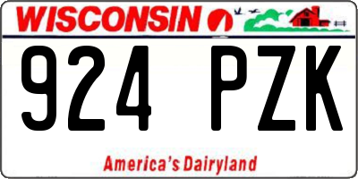 WI license plate 924PZK