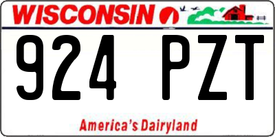 WI license plate 924PZT