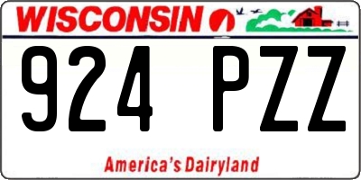 WI license plate 924PZZ