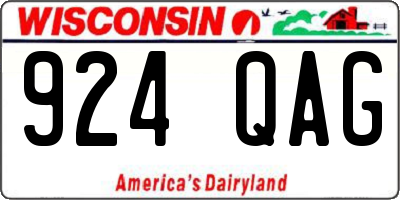 WI license plate 924QAG