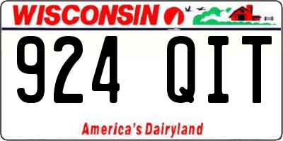 WI license plate 924QIT