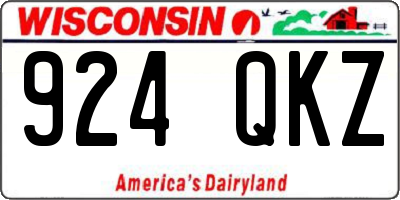 WI license plate 924QKZ