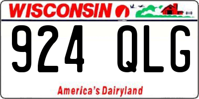 WI license plate 924QLG