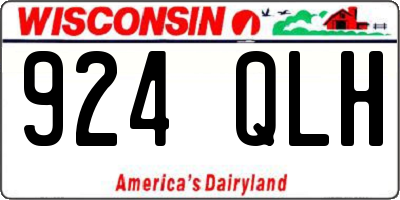 WI license plate 924QLH