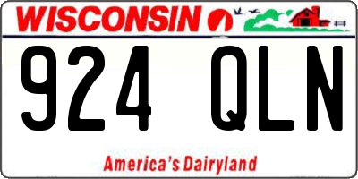 WI license plate 924QLN