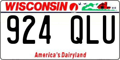 WI license plate 924QLU