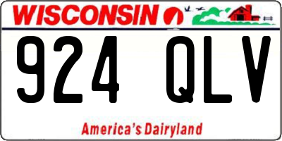 WI license plate 924QLV