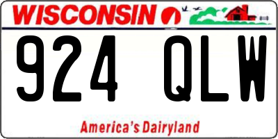 WI license plate 924QLW