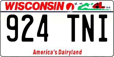 WI license plate 924TNI