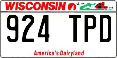 WI license plate 924TPD