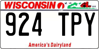 WI license plate 924TPY