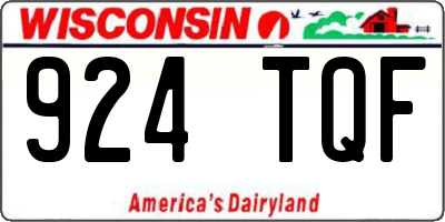 WI license plate 924TQF