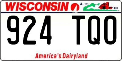 WI license plate 924TQO
