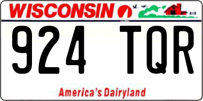 WI license plate 924TQR