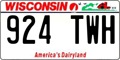 WI license plate 924TWH