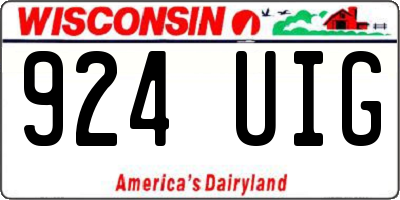 WI license plate 924UIG
