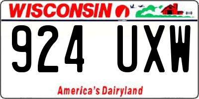 WI license plate 924UXW