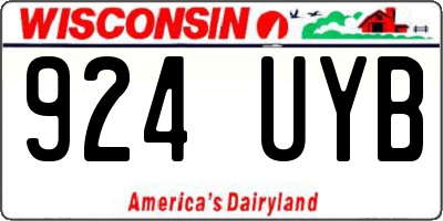 WI license plate 924UYB