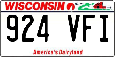 WI license plate 924VFI