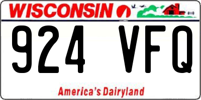 WI license plate 924VFQ