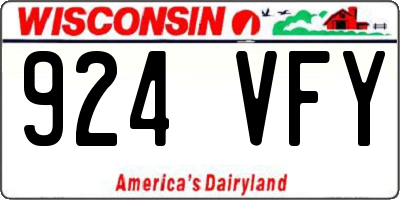 WI license plate 924VFY