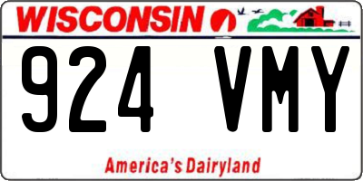 WI license plate 924VMY