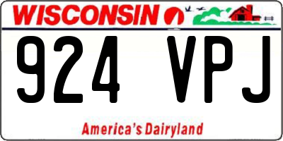 WI license plate 924VPJ