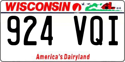 WI license plate 924VQI