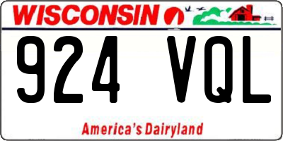 WI license plate 924VQL