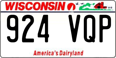 WI license plate 924VQP