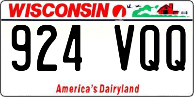 WI license plate 924VQQ