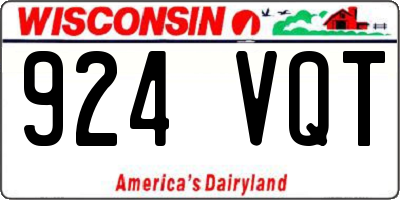 WI license plate 924VQT