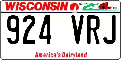WI license plate 924VRJ