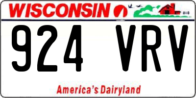 WI license plate 924VRV