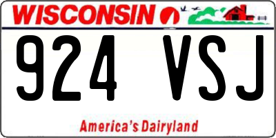 WI license plate 924VSJ