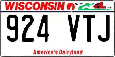WI license plate 924VTJ