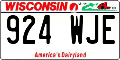 WI license plate 924WJE