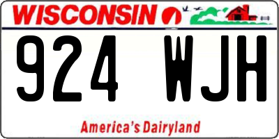 WI license plate 924WJH