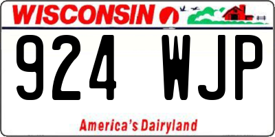 WI license plate 924WJP