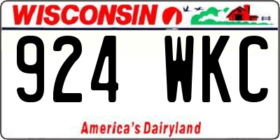 WI license plate 924WKC