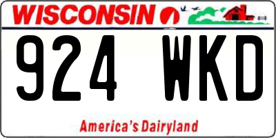WI license plate 924WKD