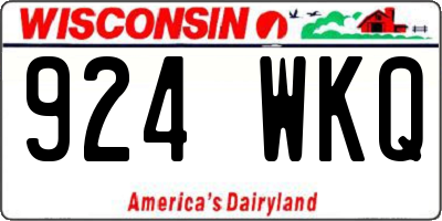 WI license plate 924WKQ