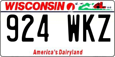 WI license plate 924WKZ